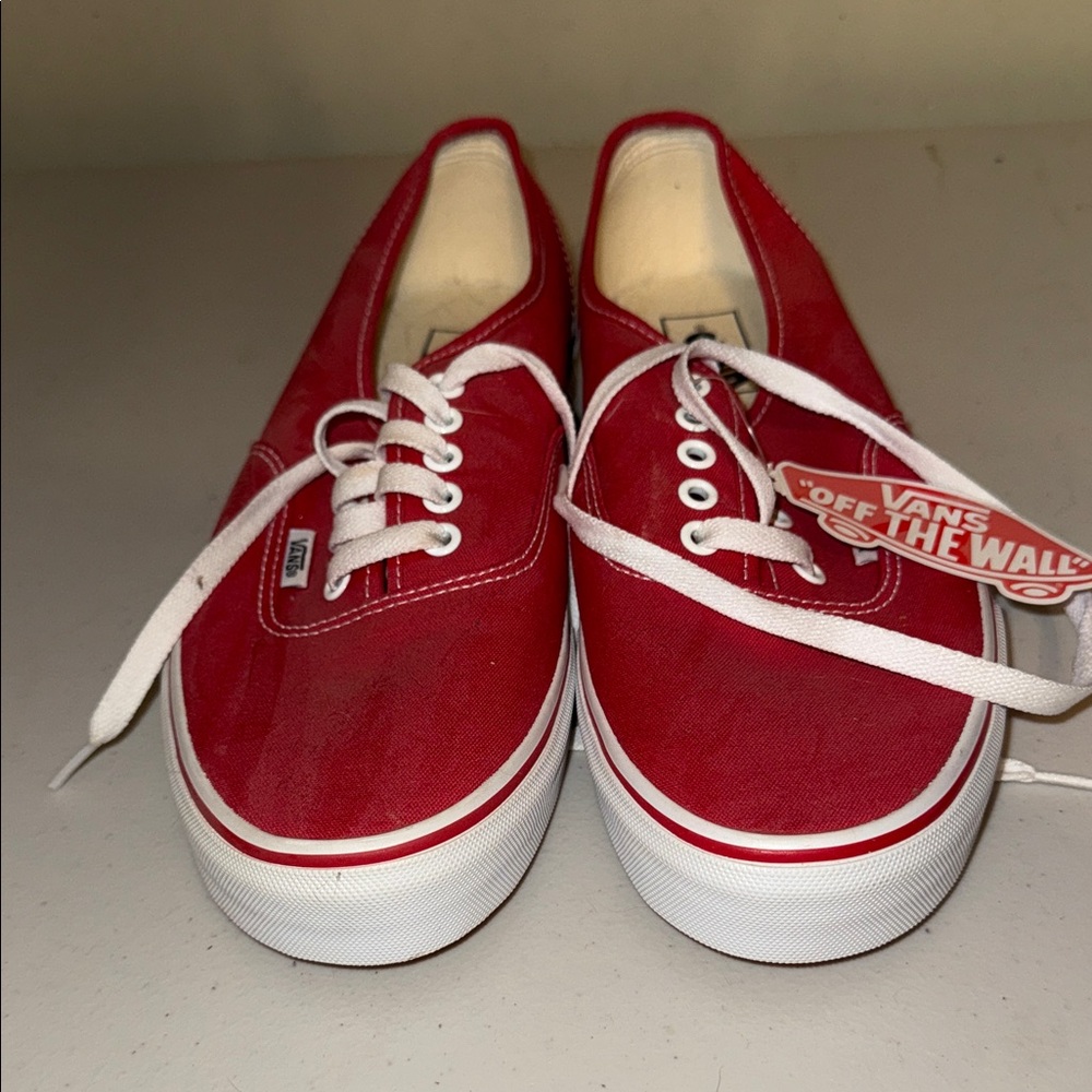 Vans Bold Red Canvas Shoes